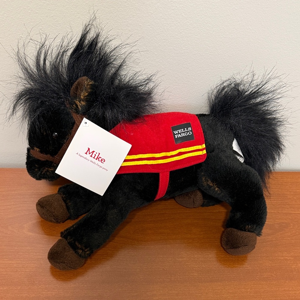 Mike Wells Fargo Plush Horse with Red Blanket